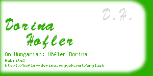 dorina hofler business card